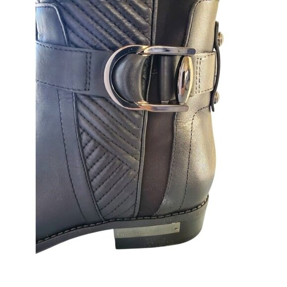 Vince Camuto VC-Pordalia Black Quilted Knee-High Riding Boots Women’s 7M - Picture 6 of 10